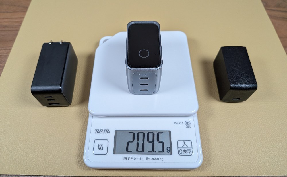 Ankerは実測で209.5g